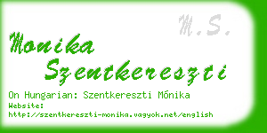 monika szentkereszti business card