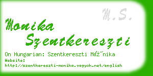 monika szentkereszti business card